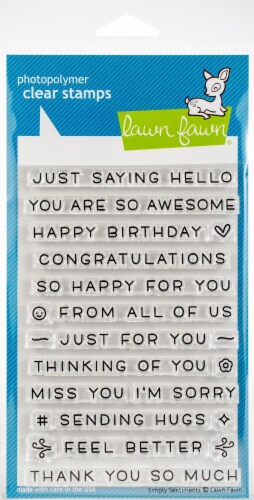 Lawn Fawn Clear Stamps 4 X6 -Simply Sentiments Perspective: front