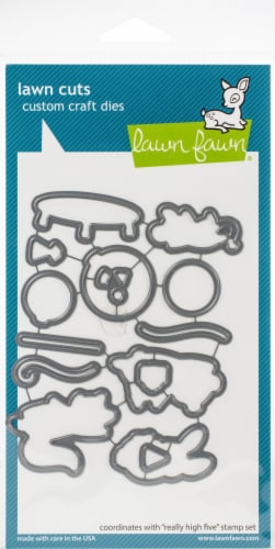 Lawn Cuts Custom Craft Die-Really High Five Perspective: front