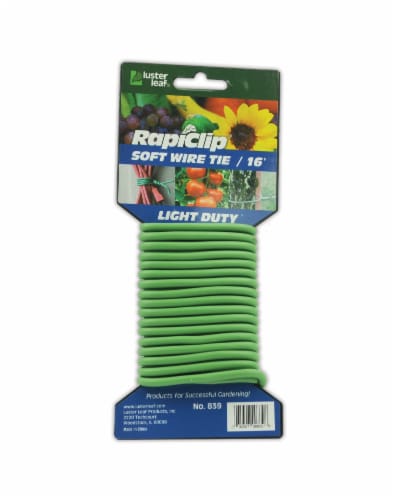 Luster Leafv® Rapiclip® Green PVC/Rubber Light-Duty Garden Twist Wire Tie Perspective: front