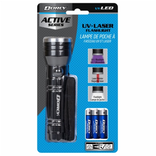 Dorcy Active Series UV + Laser Flashlight - Black Perspective: front
