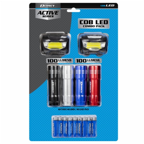Dorcy® Active Series COB LED Flashlights & Headlamps Combo Pack Perspective: front