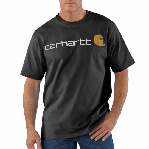 Carhartt Men's Short Sleeve Logo T-Shirt - Black Perspective: front