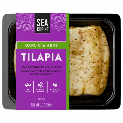 Sea Cuisine Garlic & Herb Tilapia Perspective: front