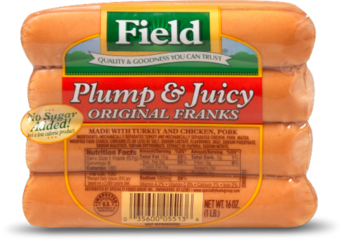 Field® Plump & Juicy Original Franks Perspective: front