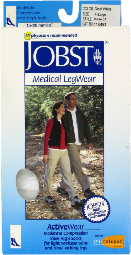Jobst Extra Large White Medical Longwear Perspective: front
