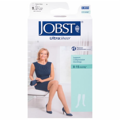 Jobst SupportWear Ultra Sheer Small Black Knee-High Hosiery Perspective: front