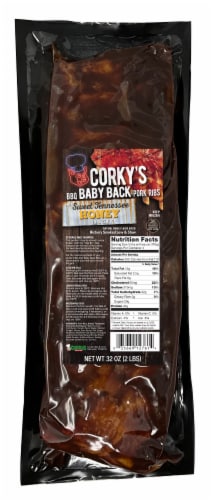 Corky's Bar-B-Q Baby Back Ribs Sweet Tennessee Honey Full Slab Perspective: front