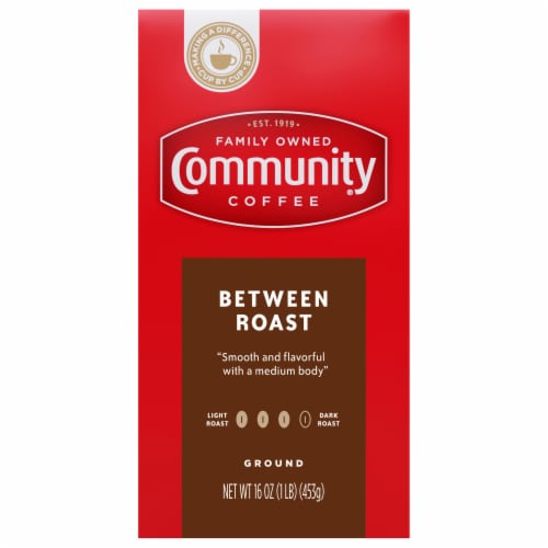 Community Coffee® Between Roast Medium-Dark Roast Ground Coffee Perspective: front