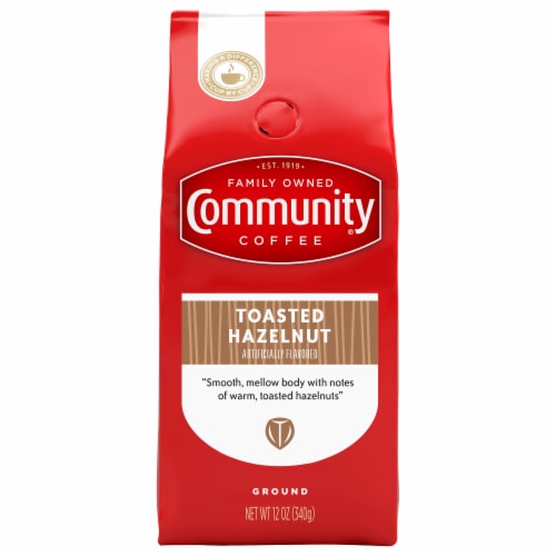 Community Coffee Toasted Hazelnut Ground Coffee Perspective: front