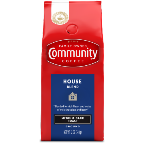 Community Coffee® House Blend Medium-Dark Roast Ground Coffee Perspective: front