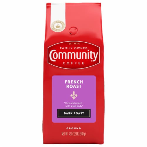 Community Coffee French Roast Dark Roast Ground Coffee, 32 oz - Baker’s