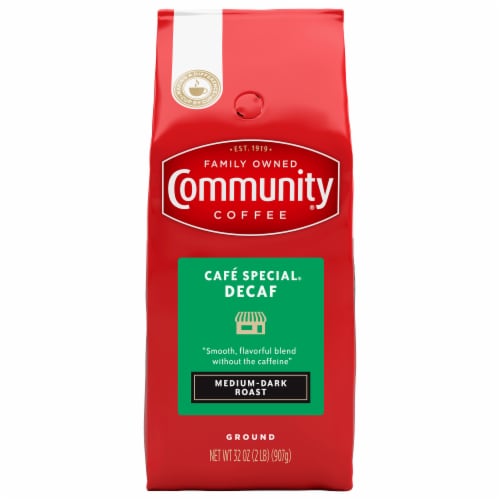 Community Coffee Cafe Special Decaf Medium-Dark Roast Ground Coffee Perspective: front