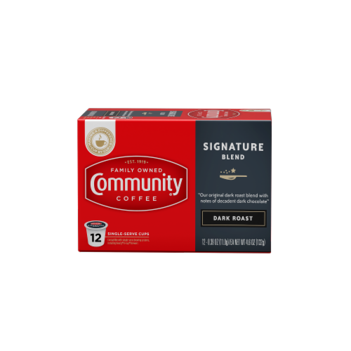 Community Coffee® Signature Blend Dark Roast K-Cup® Coffee Pods Perspective: front