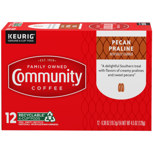 Community Coffee® Pecan Praline K-Cup® Coffee Pods Perspective: front