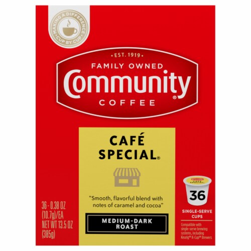 Community® Coffee Cafe Special® Medium-Dark Roast K-Cup Coffee Pods Perspective: front