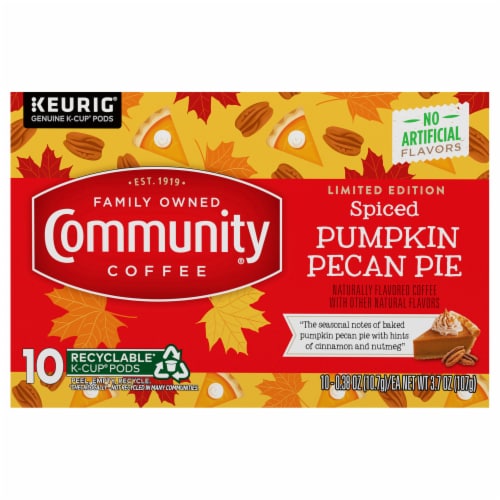 Community Coffee® Spiced Pumpkin Pecan Pie Coffee Pods Perspective: front