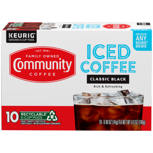 Community® Coffee Classic Black Iced Coffee Keurig K-Cup Perspective: front