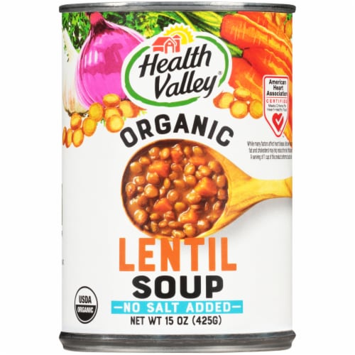 Health Valley® Organic Lentil Soup Perspective: front