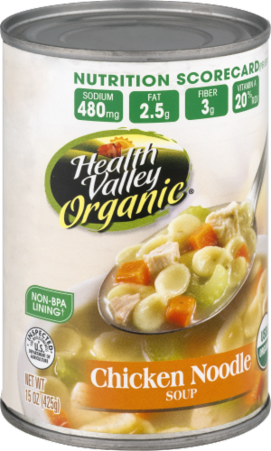 Health Valley Organic Chicken Noodle Soup Perspective: front