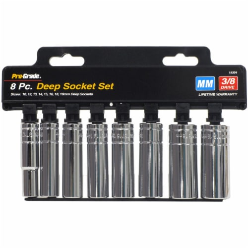 Pro-Grade Deep Socket Set - 3/8-Inch Drive Perspective: front