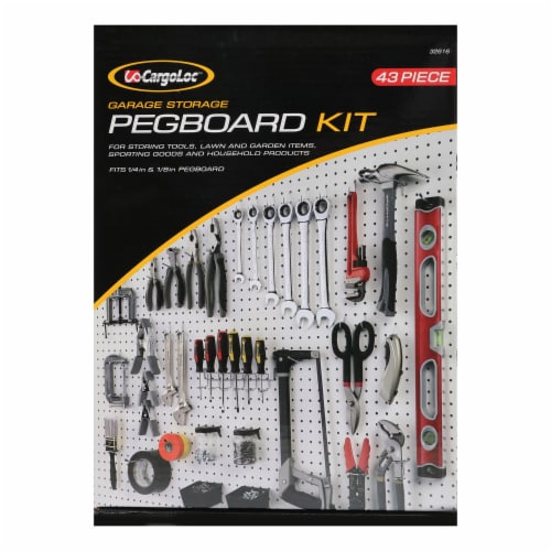 CargoLoc™ Hooks & Hangers Assortment Pegboard Kit Perspective: front