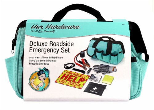 Her Hardware™ Deluxe Roadside Emergency Set Perspective: front