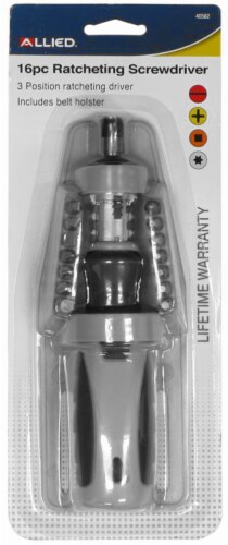 Allied 16-Piece Ratcheting Screwdriver Perspective: front
