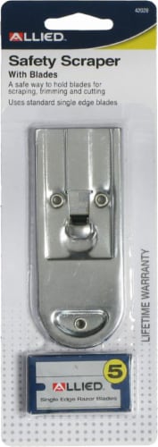 Allied Safety Scraper with Blades - Silver Perspective: front