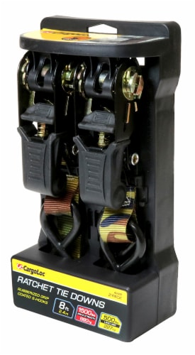 CargoLoc Ratchet Tie Downs - 2 pk Perspective: front
