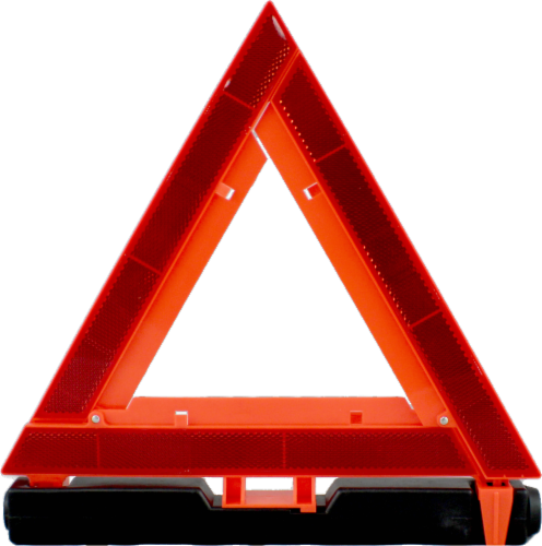 Allied Warning Triangle - Orange/Black Perspective: front