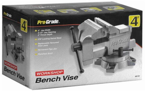 Pro-Grade Workshop Bench Vise - 4 Inch Perspective: front