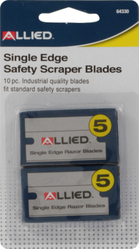 Allied International Project Partner Single Edge Scraper Blades Perspective: front