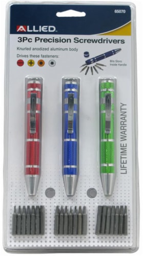 Allied 3-Piece Precision Screwdrivers Perspective: front