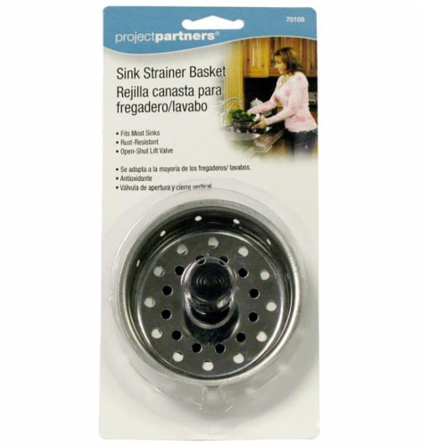 Project Partners Allied Stainless Steel Sink Strainer Basket Perspective: front