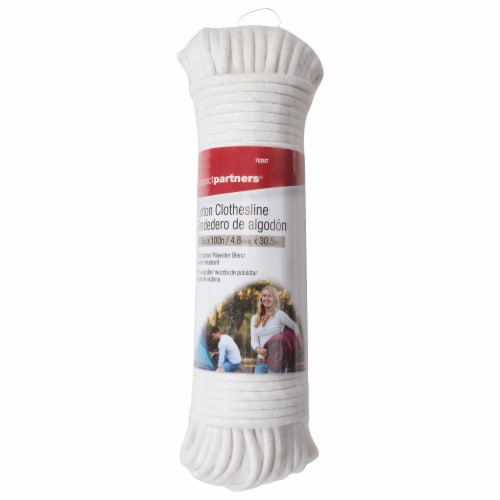 Project Partners Cotton Clothesline Rope - White, 100 ft - Fry's Food Stores