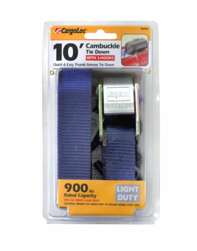 CargoLoc Cambuckle Tie Down - Blue Perspective: front