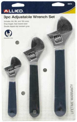 Allied 3-Piece Adjustable Wrench Set Perspective: front