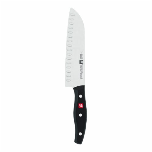 Zwilling TWIN Signature Hollow Edge Santoku Knife Perspective: front