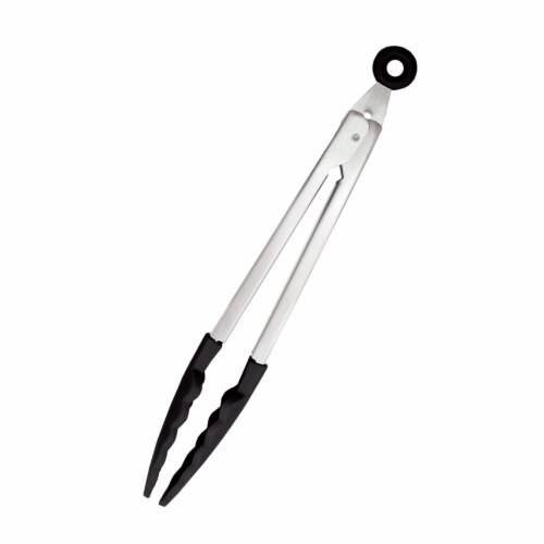 Henckels 9-inch Stainless Steel Silicone Tongs Perspective: front