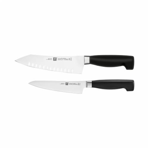 ZWILLING Four Star Rock & Chop 2-pc Knife Set Perspective: front