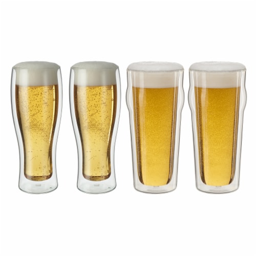 ZWILLING Sorrento 4-pc Double-Wall Pint & Pilsner Glass Set Perspective: front