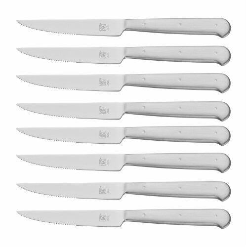 ZWILLING Porterhouse Razor-Sharp Steak Knife Set of 8 with Black Presentation Case, Gift Set Perspective: front