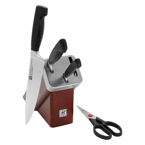 ZWILLING Four Star 5-pc Compact Self-Sharpening Knife Block Set - Brown,  5-pc - Kroger