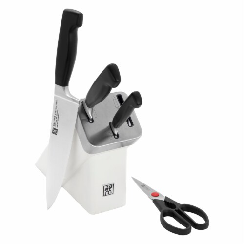 ZWILLING Four Star 5-pc Compact Self-Sharpening Knife Block Set - White,  5-pc - Kroger