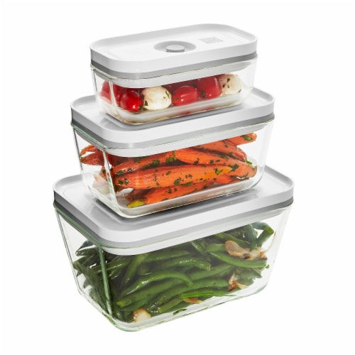 WHOLE HOUSEWARES  Glass Food Storage Containers Meal Prep, 3