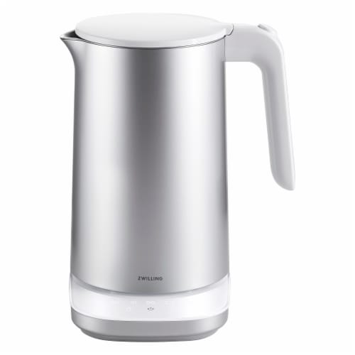 ZWILLING Enfinigy 1.56-qt Cool Touch Stainless Steel Electric Kettle Pro, Tea Kettle, Silver Perspective: front