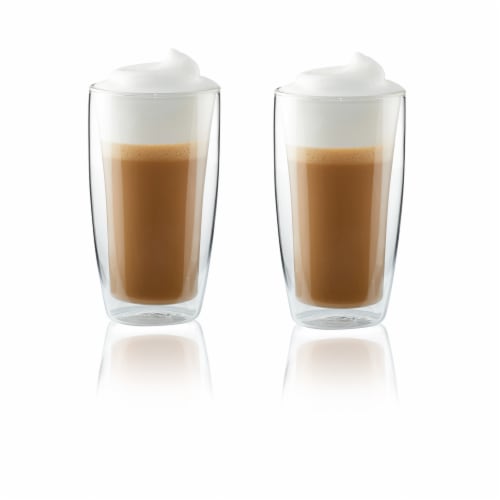 Henckels Cafe Roma 2-pc Double-Wall Glassware 11.8oz. Latte Glass Set Perspective: front