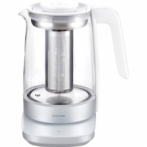 ZWILLING Enfinigy Glass Kettle, Tea Kettle, Silver Perspective: front