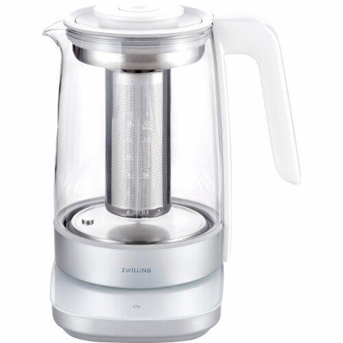 ZWILLING Enfinigy Cool Touch 1.5-Liter Electric Kettle, Cordless Tea Kettle  & Hot Water, Silver 