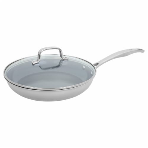 Henckels Clad H3 10 inch Stainless Steel Ceramic Nonstick Fry Pan with Lid 10 inch Gerbes Super Markets